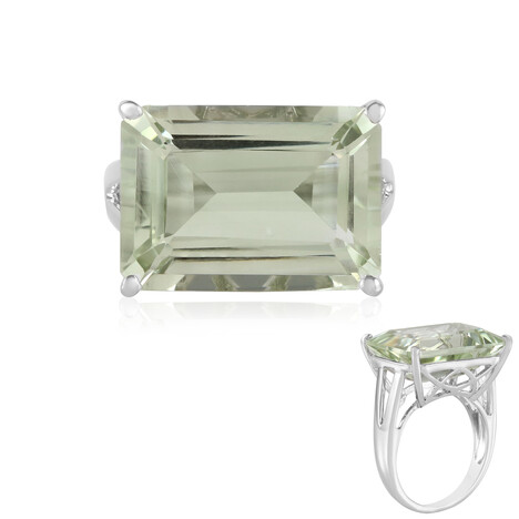 Anillo en plata con Amatista verde
