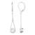 Pendientes en plata con Topacio blanco