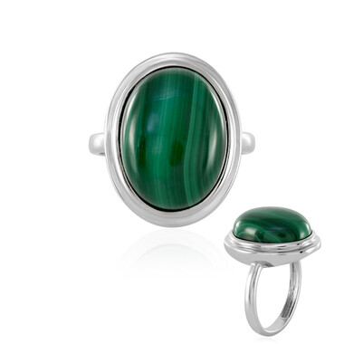 Malachit-Silberring (MONOSONO COLLECTION)