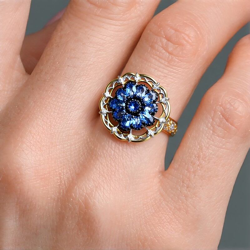 Tansania-Aquamarin-Silberring (Gems en Vogue)