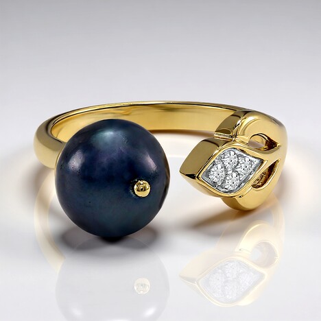 Anello in argento con Perla di Acqua Dolce (MONOSONO COLLECTION)