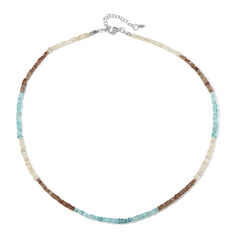 Fancy-Zirkon-Silberhalskette