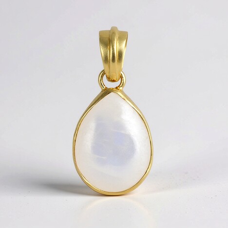 Ciondolo in argento con Labradorite Bianca