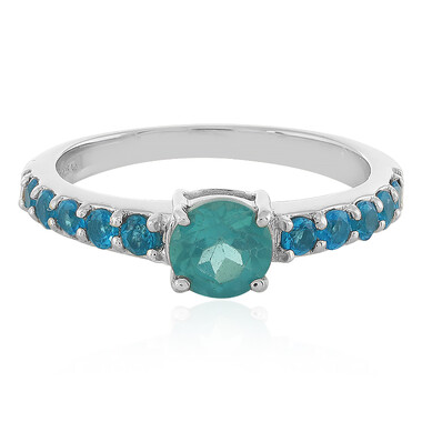 Blauer Apatit-Silberring