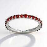 Bague en argent et Grenat du Mozambique