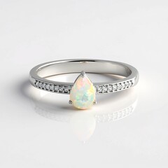 Anello in argento con Opale di Welo