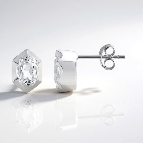Orecchini in argento con Kunzite Bianca (Pallanova)