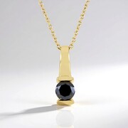 Collana in argento con Diamante Nero