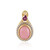 Pinkfarbener Opal-Silberanhänger