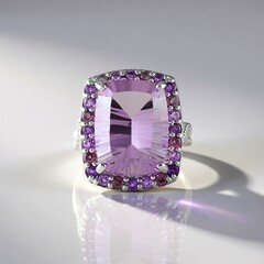 Anello in argento con Ametista Rose de France
