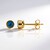 Orecchini in oro con Apatite Blu Neon