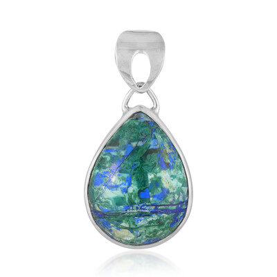 Colgante en plata con Malaquita azurita (Bali Barong)
