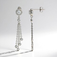Orecchini in argento con Topazio Bianco