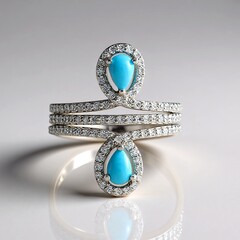 Anello in argento con Turchese Sleeping Beauty (Faszination Türkis)