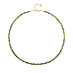 Vesuvianit-Silberhalskette