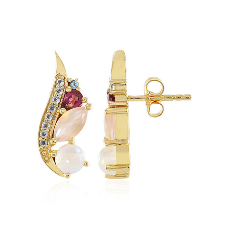 Edelstein-Silberohrringe