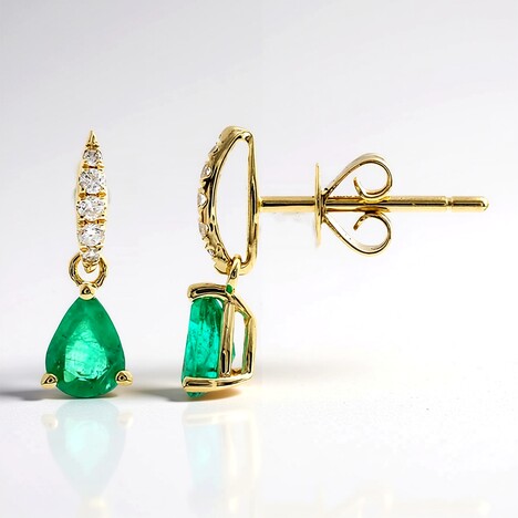 Orecchini in oro con Smeraldo Zambia AAA (CIRARI)