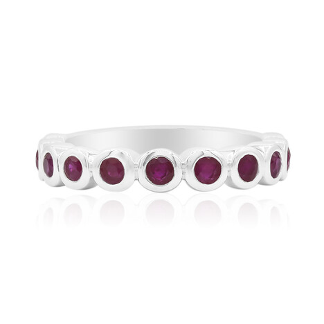 Burmese Ruby Silver Ring