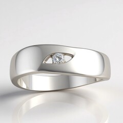 Anello in argento con Diamante I1 (G)