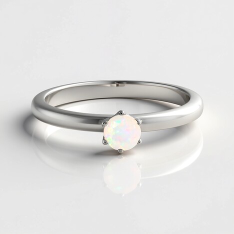 Anello in argento con Opale di Welo