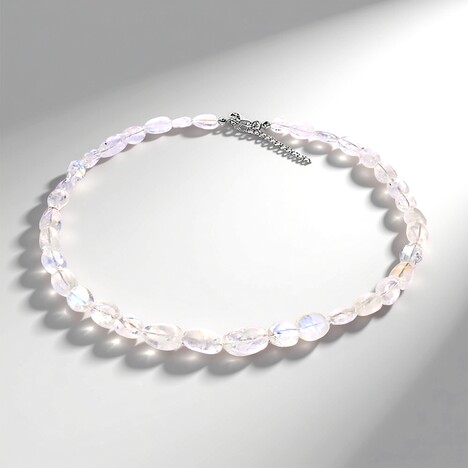 Collana in argento con Pietra di Luna Arcobaleno