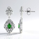 Orecchini in argento con Tsavorite della Tanzania