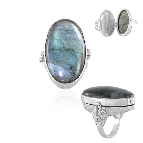 Anillo en latón con Labradorita (Juwelo Style)