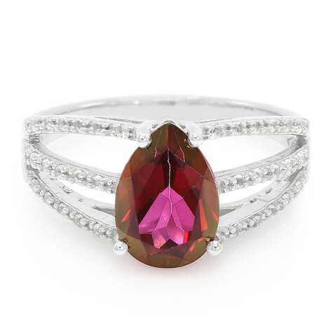 Anello in argento con Topazio Ciliegia