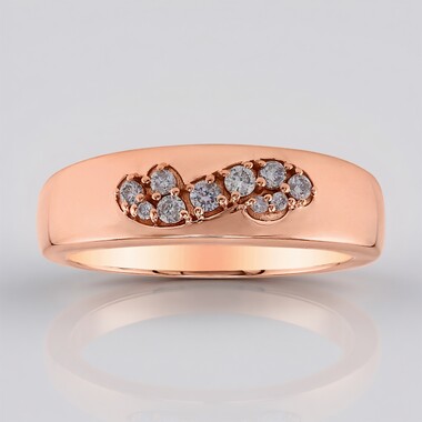 Pinkfarbener I3 Argyle-Brillant-Goldring (Mark Tremonti)