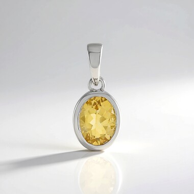 Colgante en plata con Berilo amarillo