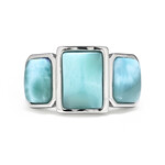 Anello in argento con Larimar