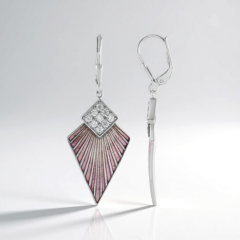 Orecchini in argento con Zircone (Adela Silber)