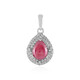 Pendentif en argent et Rubis de Madagascar