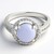 Anello in argento con Calcedonio Blu