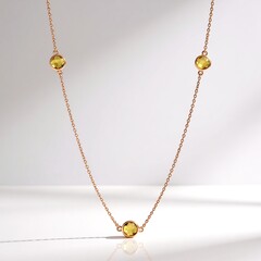 Collana in argento con Citrino Brandy (Adela Silber)