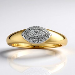 Anello in oro con Diamante IF (D) (Annette)