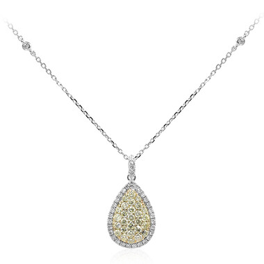 Gelber SI2 Brillant-Goldhalskette (CIRARI)