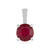 Zilveren hanger met een Bemainty robijn
