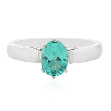 Anello in argento con Apatite Verde Neon