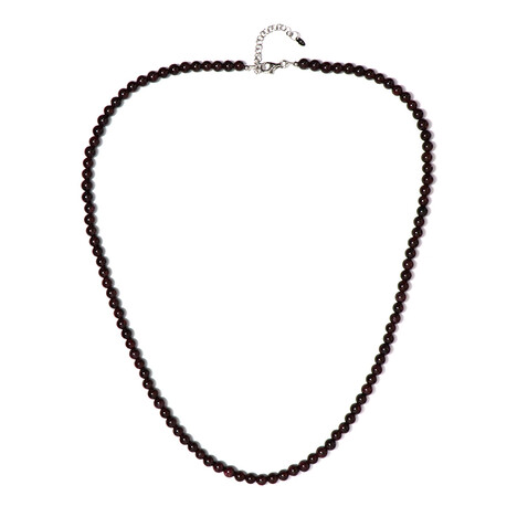 Indischer Granat-Silberhalskette