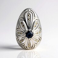 Ciondolo in argento con Zaffiro Blu (Annette classic)