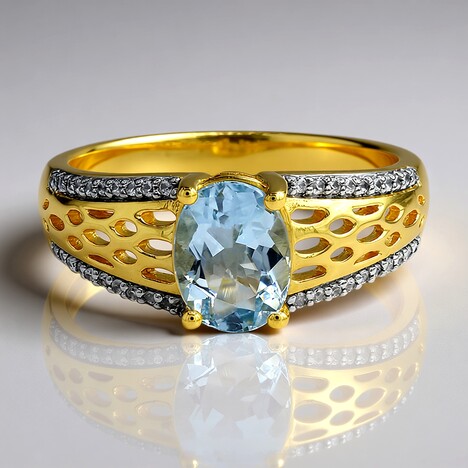 Anello in oro con Acquamarina Medina