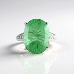 Anello in argento con Fluorite Verde
