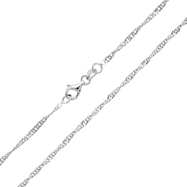 Silber-Singapurkette - 45 cm - 2,24 g