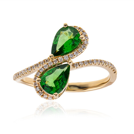 Bague en or et Tsavorite du Kenya AAA  (CIRARI)