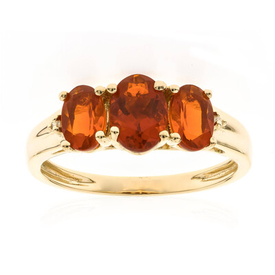 Bague en or et Opale de Feu du Mexique (CIRARI)