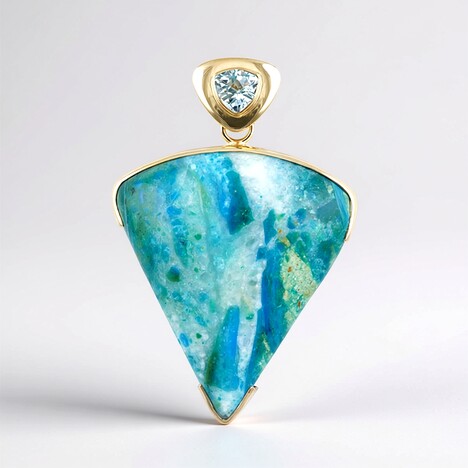 Ciondolo in argento con Opale di Atacama (Bali Barong)
