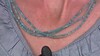 Collar en plata con Apatita azul neón
