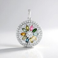Pendentif en argent et Tourmaline