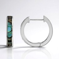 Zilveren oorbellen met Abalone schelpen